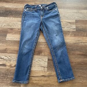 True Religion Jennie mid rise capri curvy 30